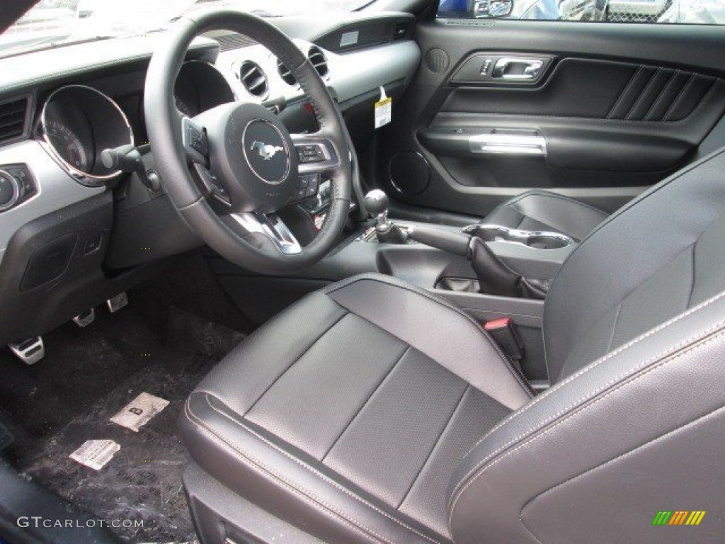 Ebony Interior 2015 Ford Mustang GT Premium Coupe Photo #102250833
