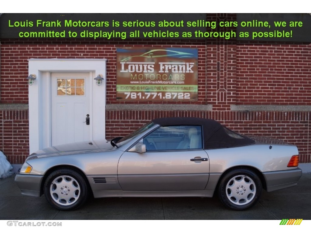 1995 SL 500 Roadster - Smoke Silver Metallic / Parchment Beige photo #119