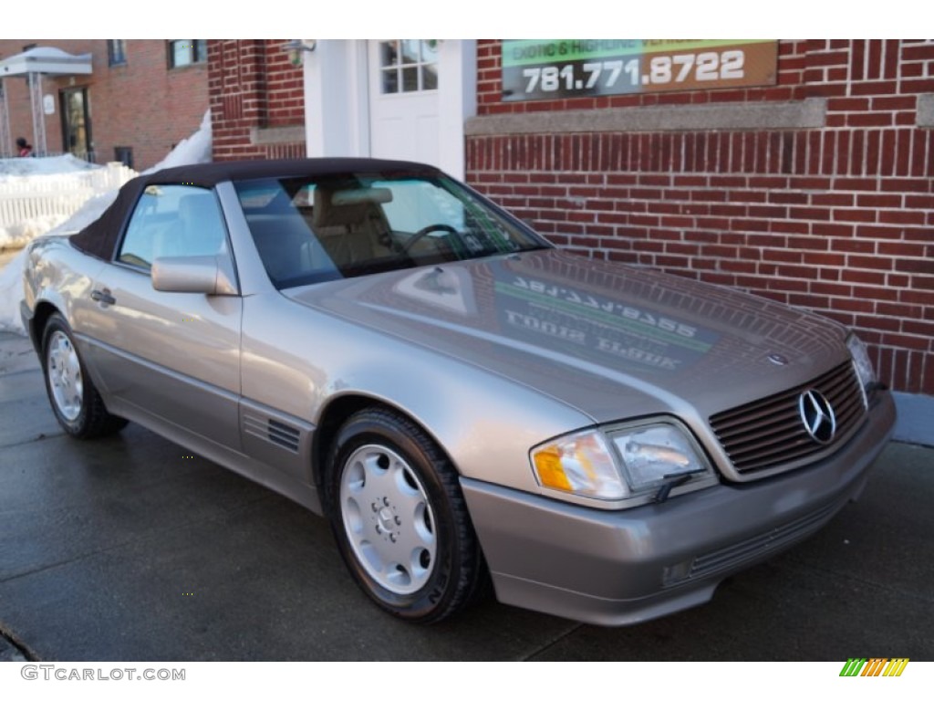 1995 SL 500 Roadster - Smoke Silver Metallic / Parchment Beige photo #121