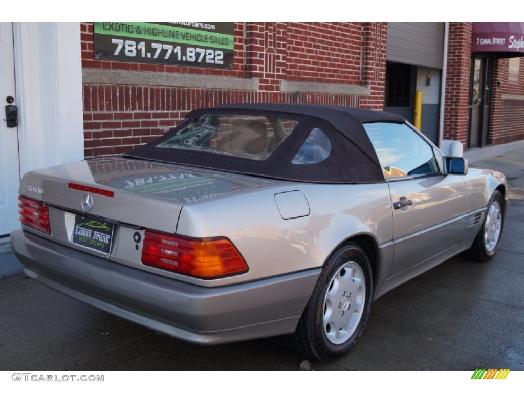 1995 SL 500 Roadster - Smoke Silver Metallic / Parchment Beige photo #123