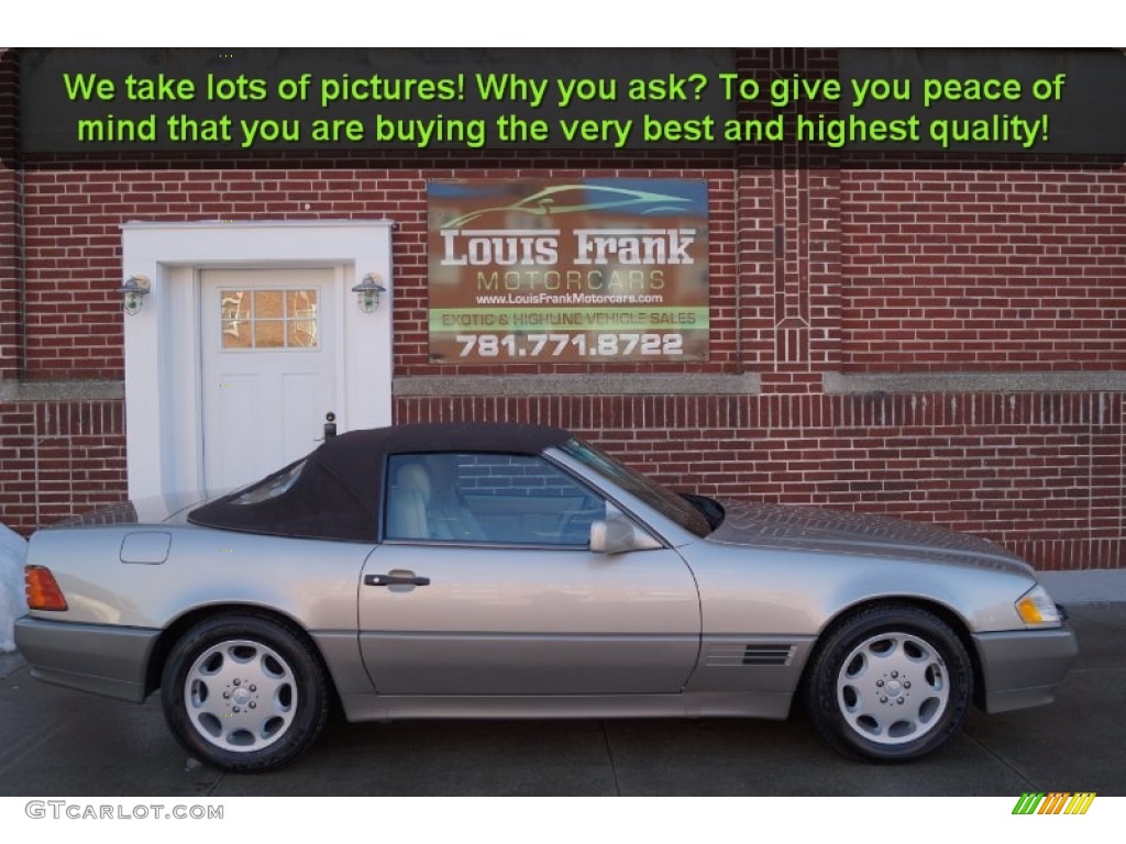 1995 SL 500 Roadster - Smoke Silver Metallic / Parchment Beige photo #124