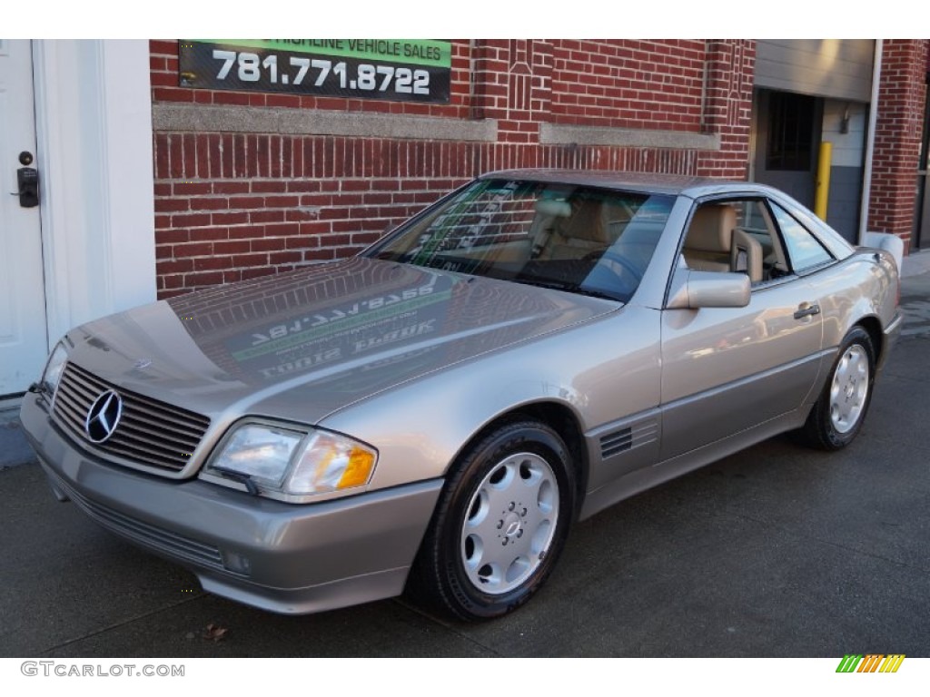 1995 SL 500 Roadster - Smoke Silver Metallic / Parchment Beige photo #131