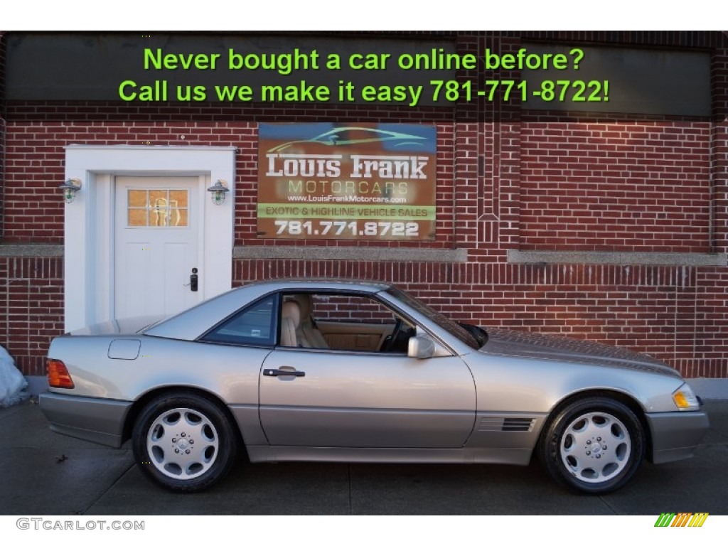 1995 SL 500 Roadster - Smoke Silver Metallic / Parchment Beige photo #135