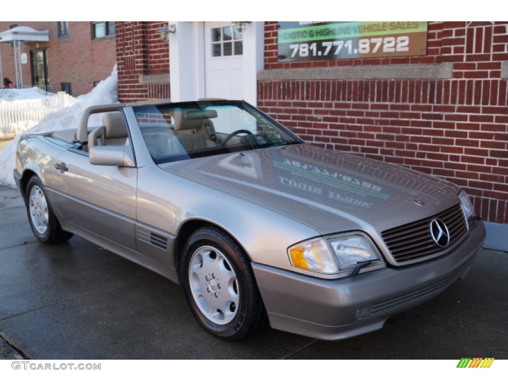 1995 SL 500 Roadster - Smoke Silver Metallic / Parchment Beige photo #141
