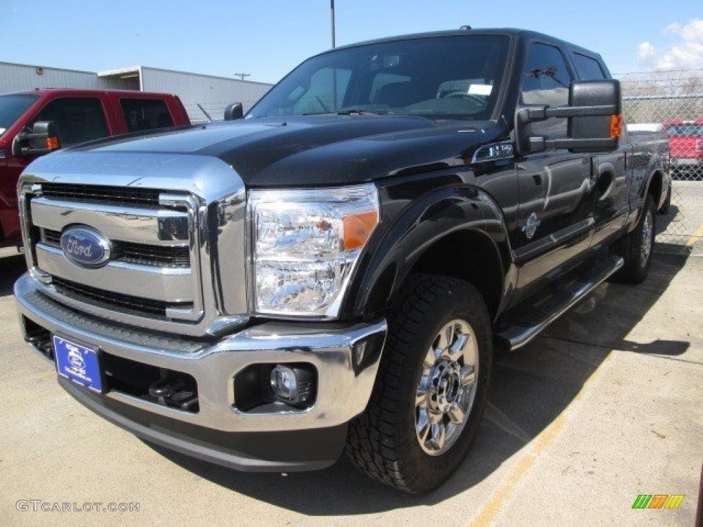 2015 F250 Super Duty Lariat Crew Cab 4x4 - Tuxedo Black / Black photo #5