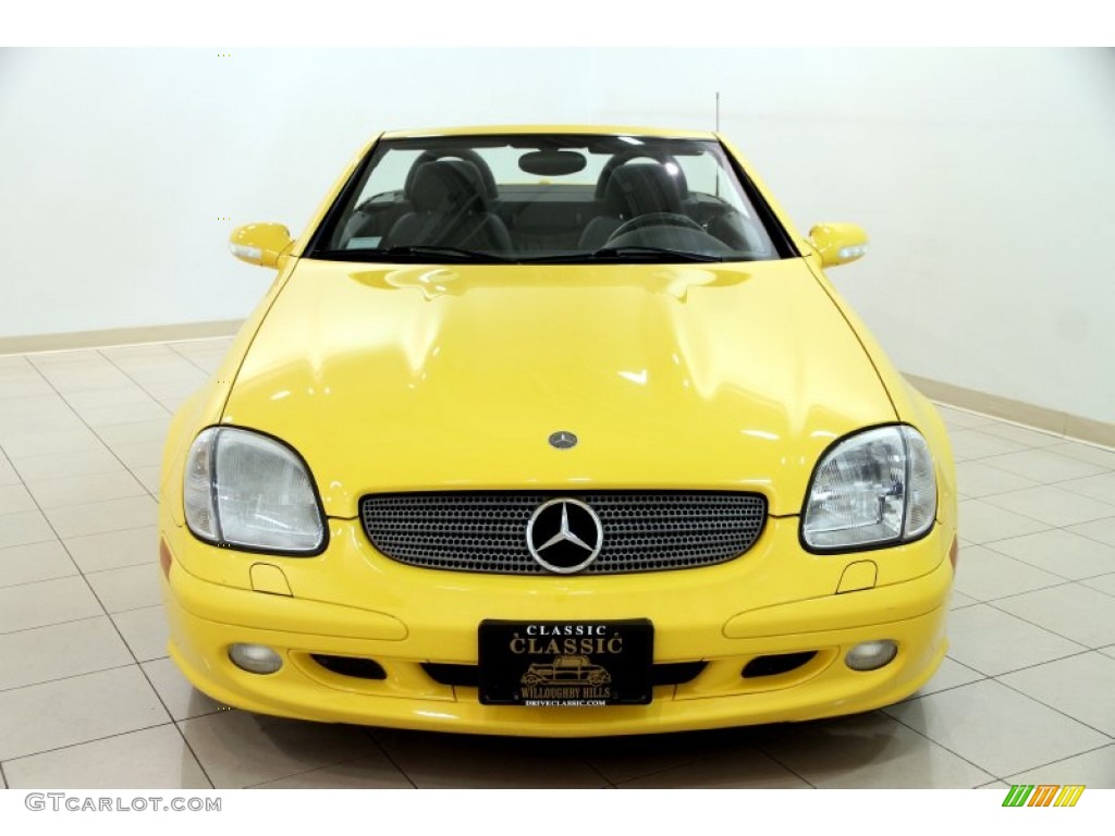 2001 SLK 320 Roadster - Sunburst Yellow / Charcoal Black photo #3