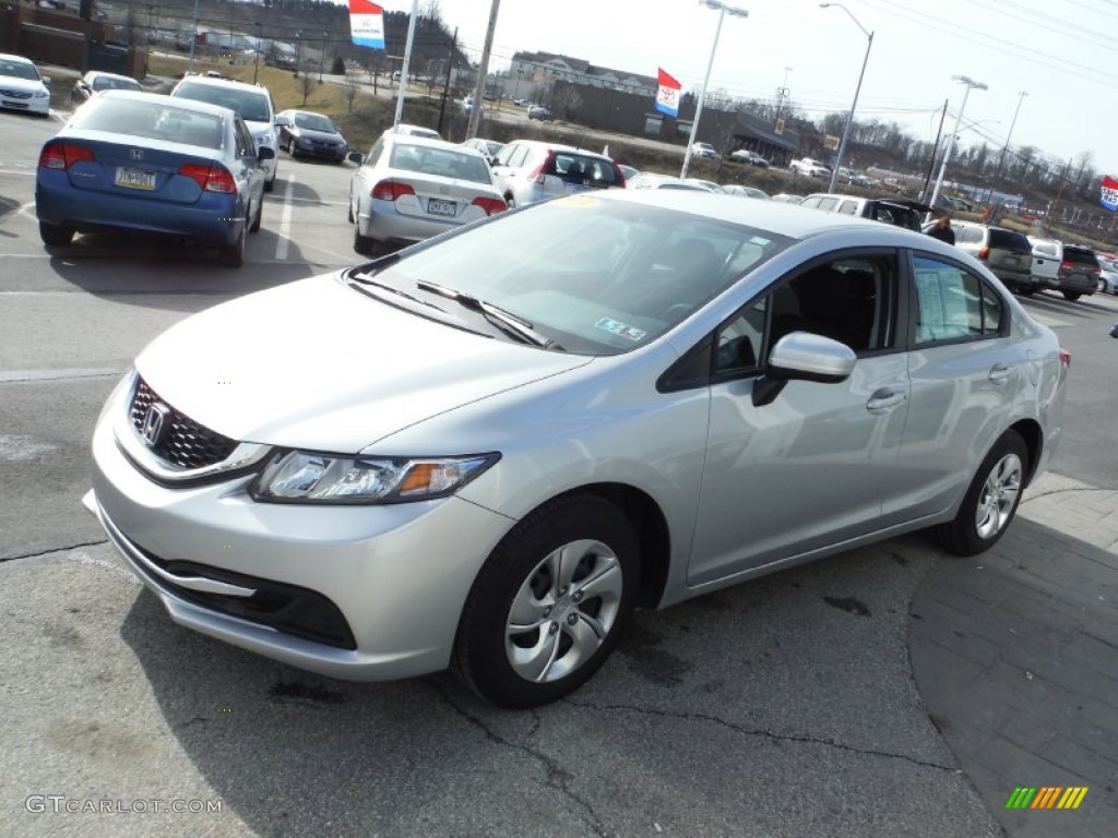 Alabaster Silver Metallic 2014 Honda Civic LX Sedan Exterior Photo #102253798