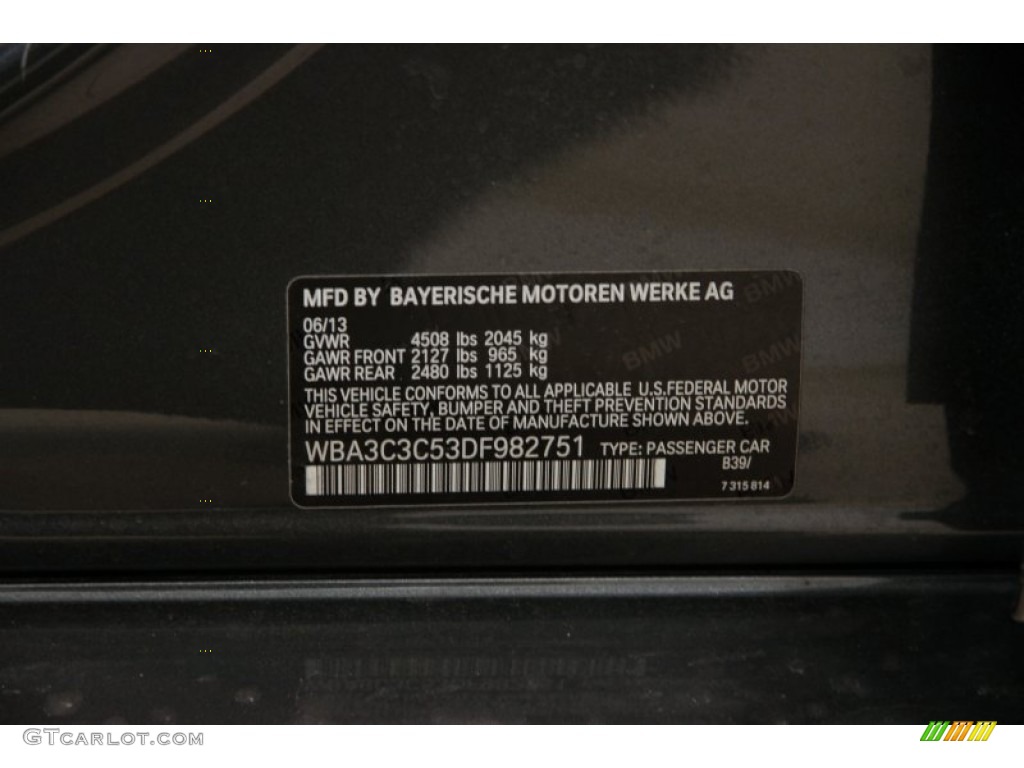 2013 3 Series 320i xDrive Sedan - Mineral Grey Metallic / Black photo #23