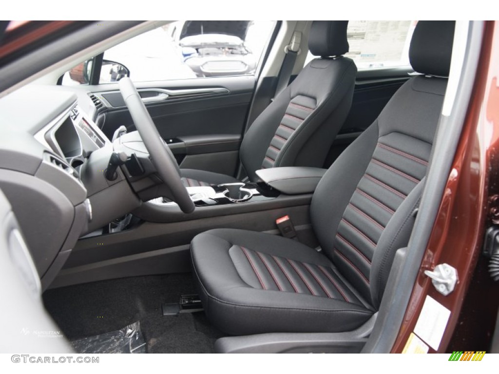 Charcoal Black Interior 2015 Ford Fusion SE AWD Photo #102257627