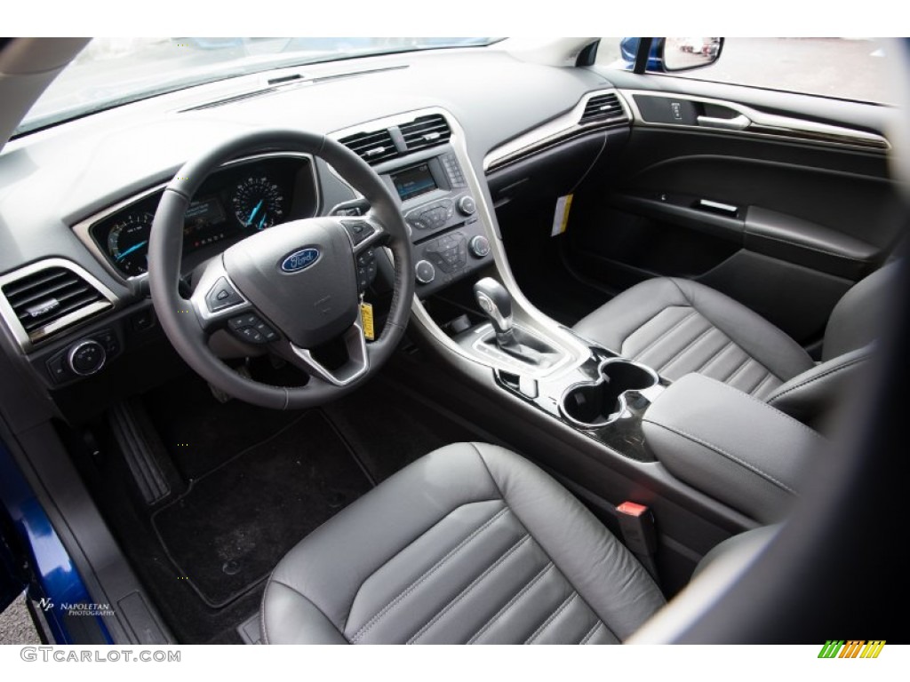 2015 Fusion SE - Deep Impact Blue Metallic / Charcoal Black photo #4