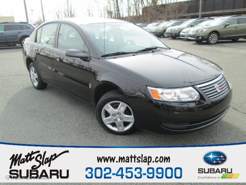 2007 ION 2 Sedan - Black Onyx / Gray photo #1
