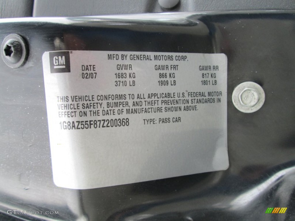 2007 ION 2 Sedan - Black Onyx / Gray photo #29