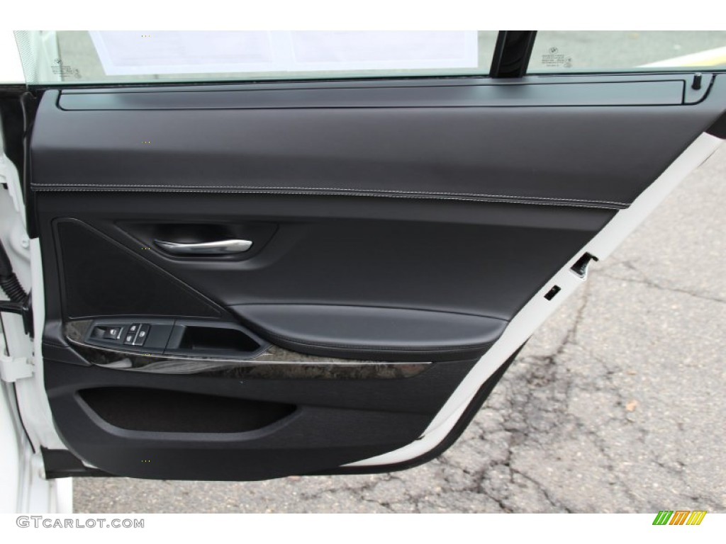 2015 BMW 6 Series 650i xDrive Gran Coupe Black Door Panel Photo #102259053