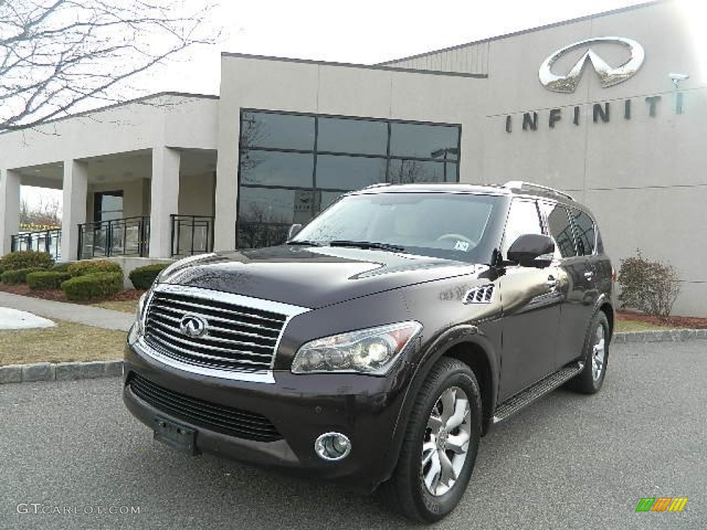 2011 QX 56 4WD - Dark Currant / Wheat photo #1