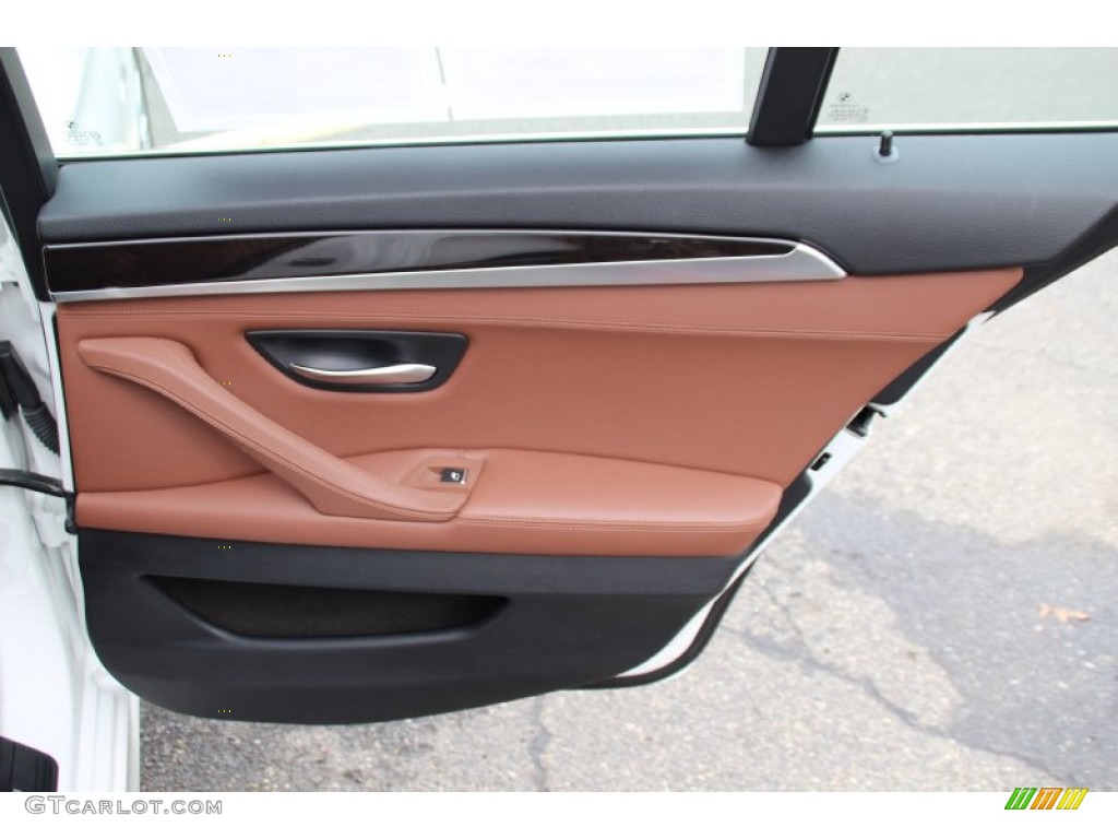 2013 BMW 5 Series 528i xDrive Sedan Cinnamon Brown Door Panel Photo #102259791