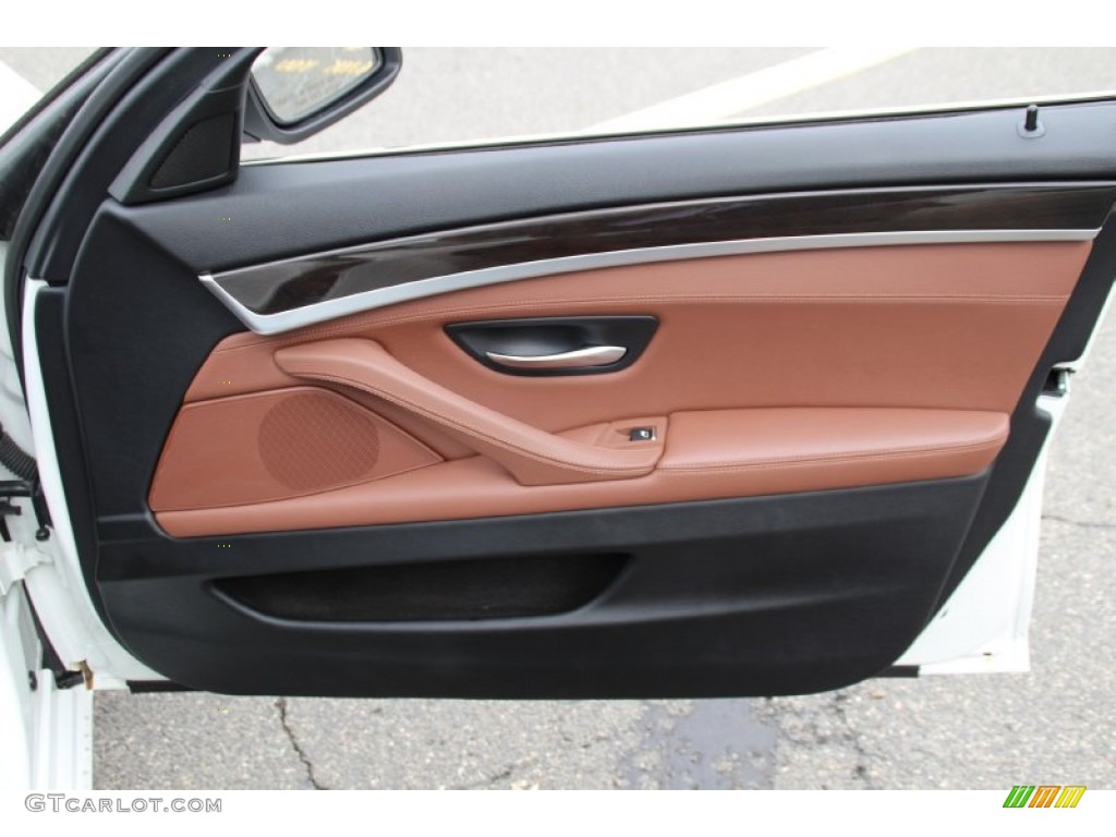 2013 BMW 5 Series 528i xDrive Sedan Cinnamon Brown Door Panel Photo #102259821