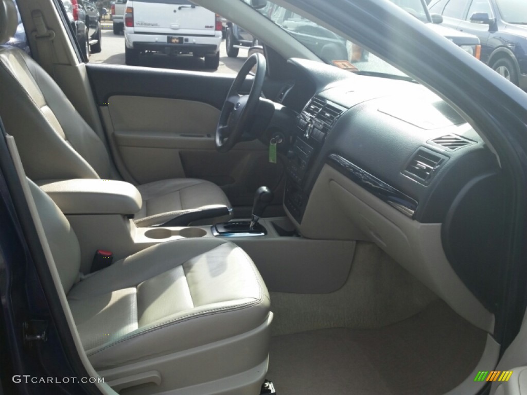 2007 Fusion SEL V6 AWD - Dark Blue Pearl Metallic / Light Stone photo #11