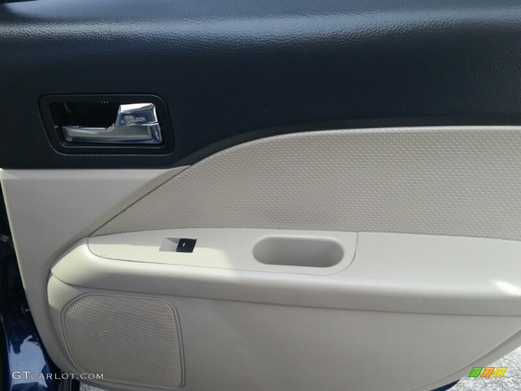 2007 Fusion SEL V6 AWD - Dark Blue Pearl Metallic / Light Stone photo #12