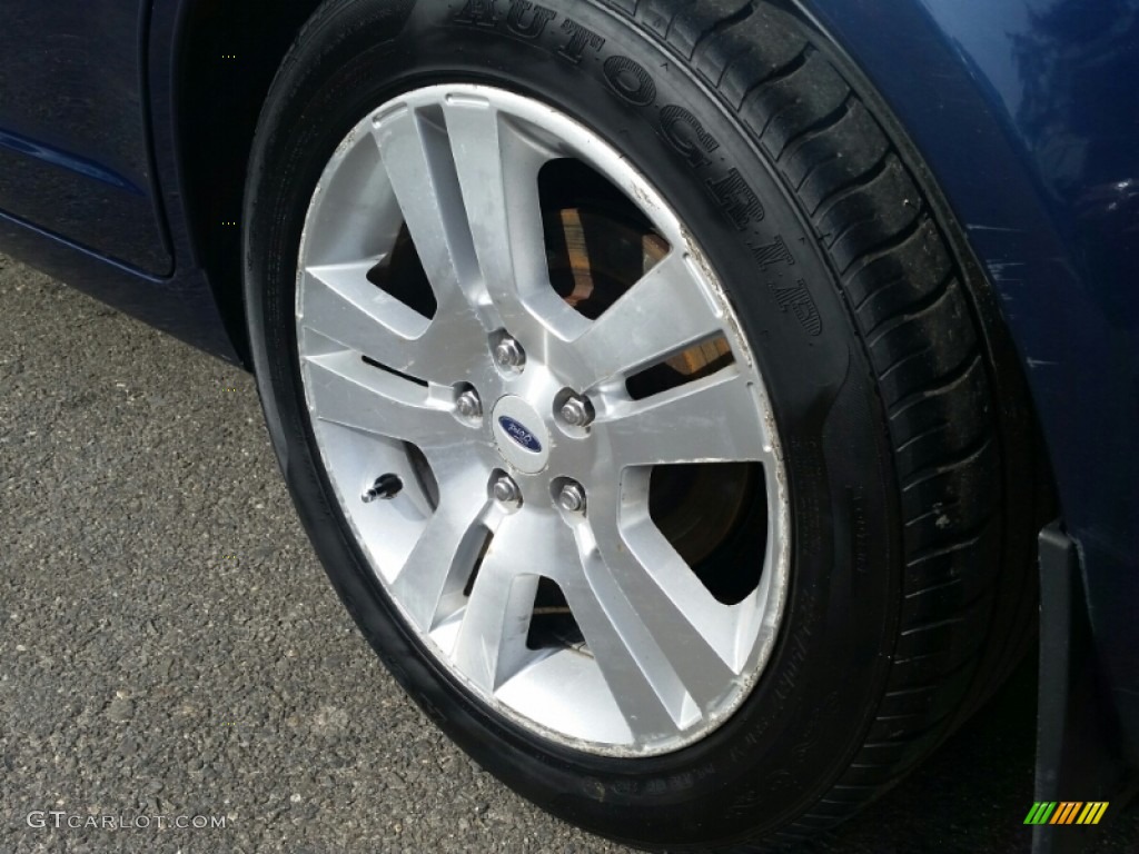 2007 Fusion SEL V6 AWD - Dark Blue Pearl Metallic / Light Stone photo #17