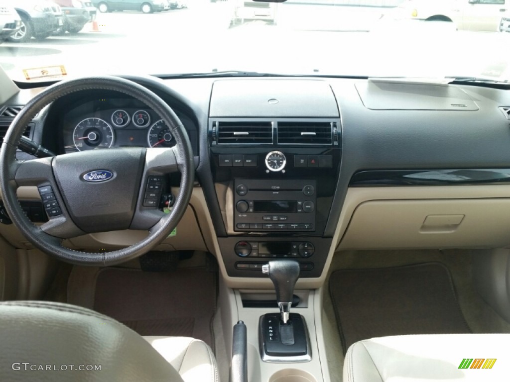 2007 Fusion SEL V6 AWD - Dark Blue Pearl Metallic / Light Stone photo #22