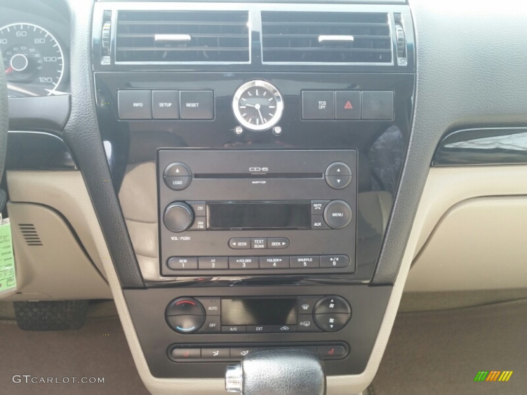 2007 Fusion SEL V6 AWD - Dark Blue Pearl Metallic / Light Stone photo #24