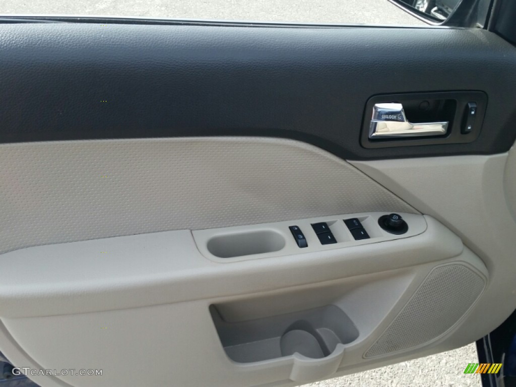 2007 Fusion SEL V6 AWD - Dark Blue Pearl Metallic / Light Stone photo #27
