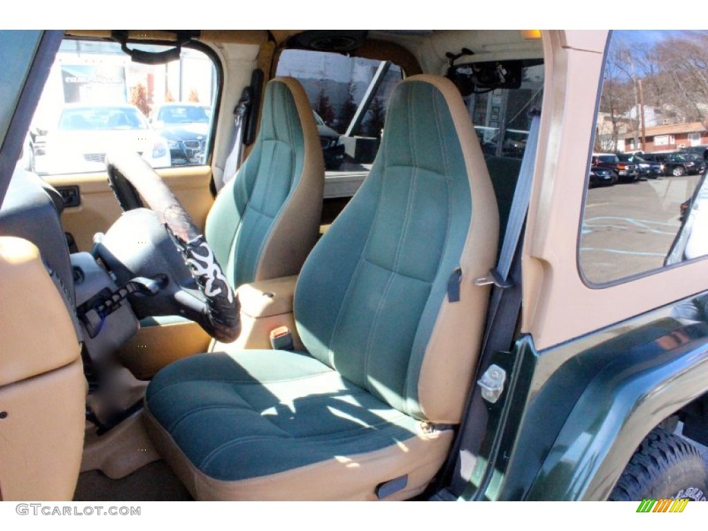 1998 Wrangler Sahara 4x4 - Moss Green Pearl / Green/Khaki photo #15