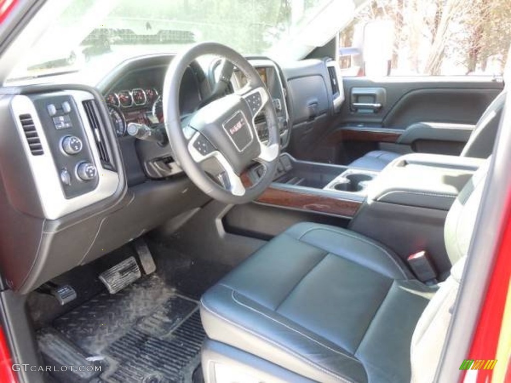 Jet Black/Dark Ash Interior 2015 GMC Sierra 2500HD SLT Crew Cab 4x4 Photo #102265202
