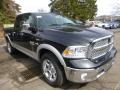 2015 Brilliant Black Crystal Pearl Ram 1500 Laramie Quad Cab 4x4  photo #9