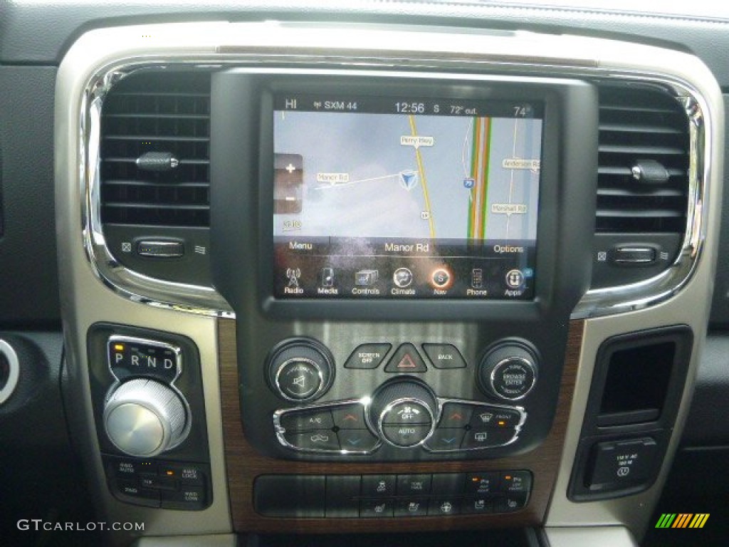 2015 1500 Laramie Quad Cab 4x4 - Brilliant Black Crystal Pearl / Black photo #19