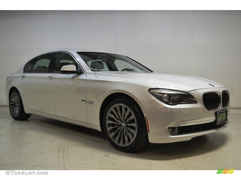 2012 7 Series 740Li Sedan - Mineral White Metallic / Saddle/Black photo #2