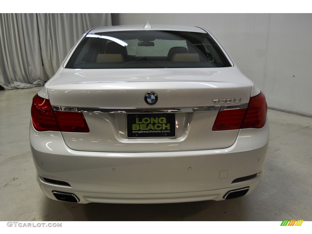 2012 7 Series 740Li Sedan - Mineral White Metallic / Saddle/Black photo #7