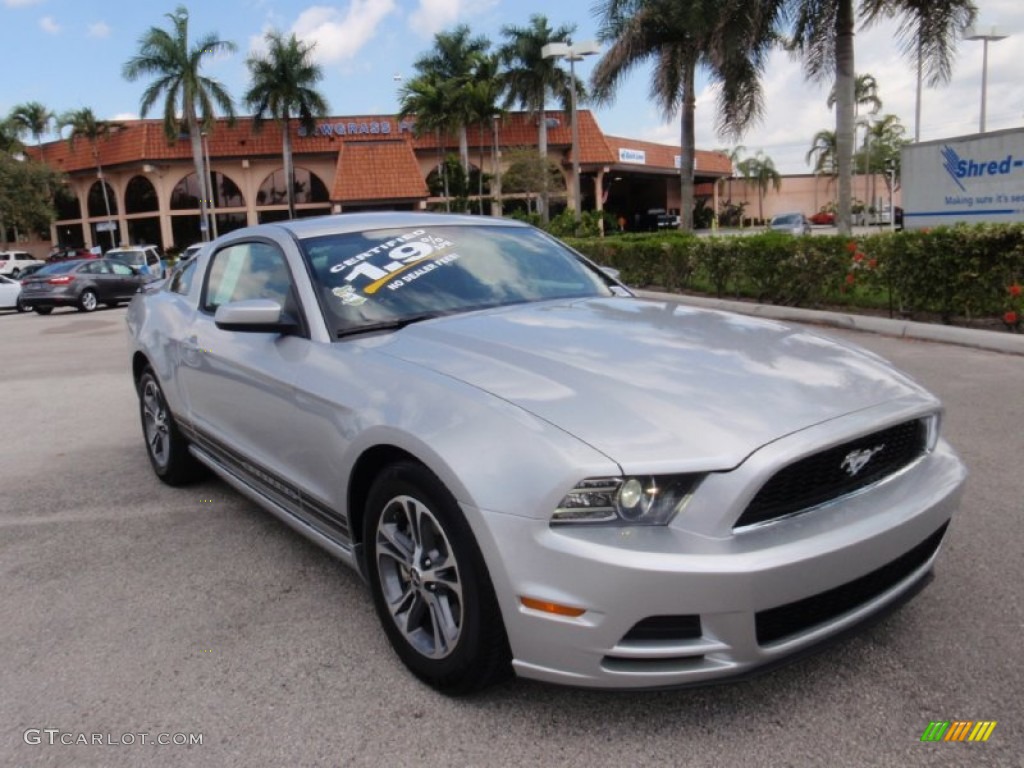 2014 Mustang V6 Premium Coupe - Ingot Silver / Charcoal Black photo #1