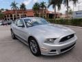 2014 Ingot Silver Ford Mustang V6 Premium Coupe  photo #1