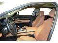 2012 BMW 7 Series Saddle/Black Interior Front Seat Photo