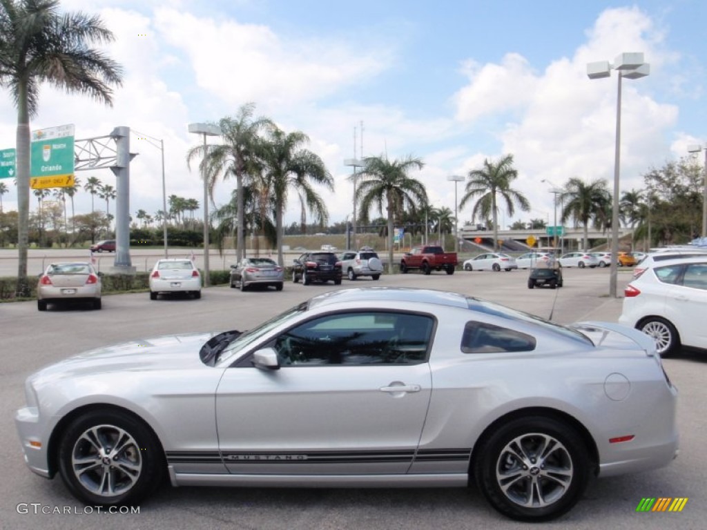 2014 Mustang V6 Premium Coupe - Ingot Silver / Charcoal Black photo #12