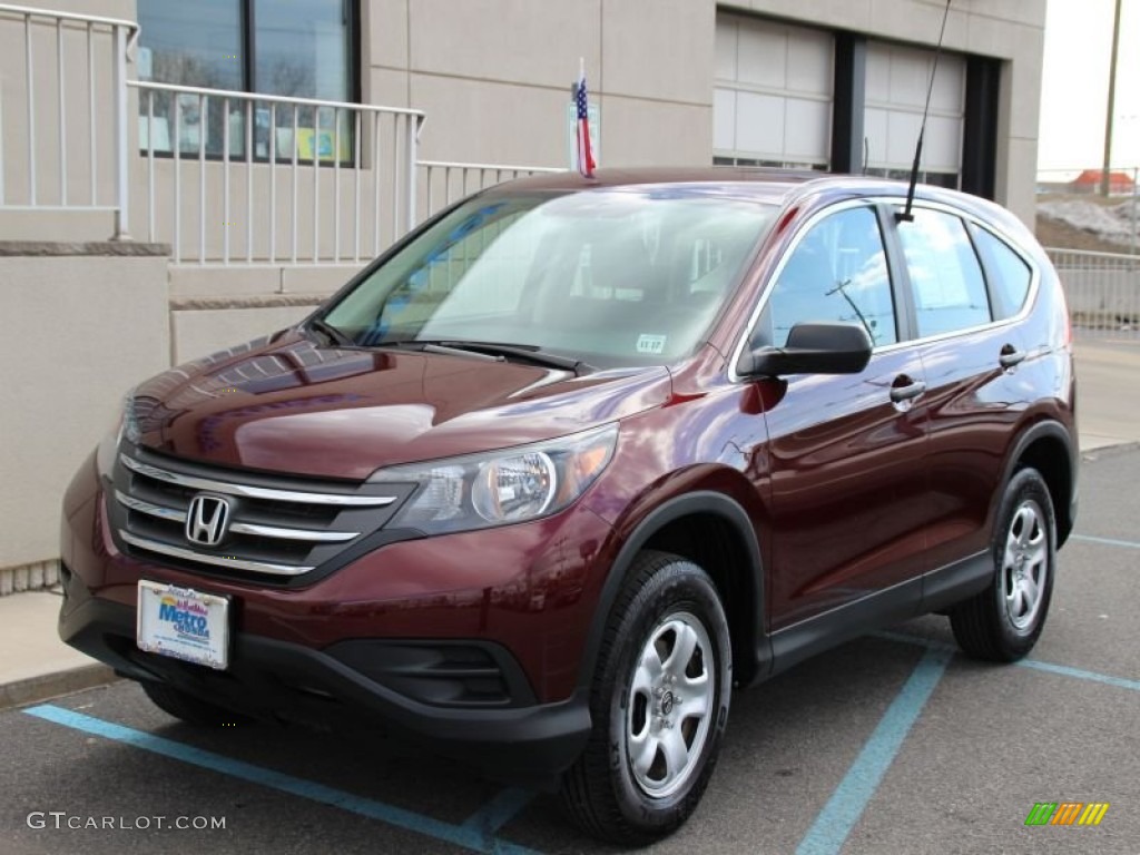 2013 CR-V LX AWD - Basque Red Pearl II / Gray photo #1