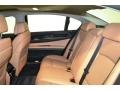 2012 BMW 7 Series Saddle/Black Interior Rear Seat Photo