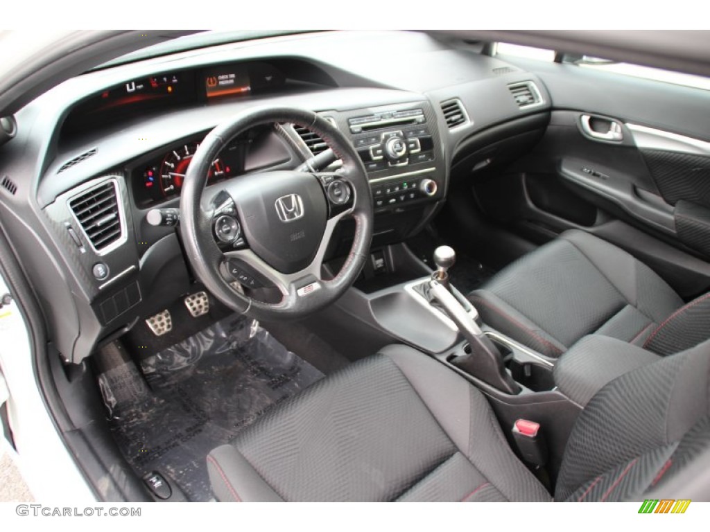 Black Interior 2013 Honda Civic Si Sedan Photo #102273992