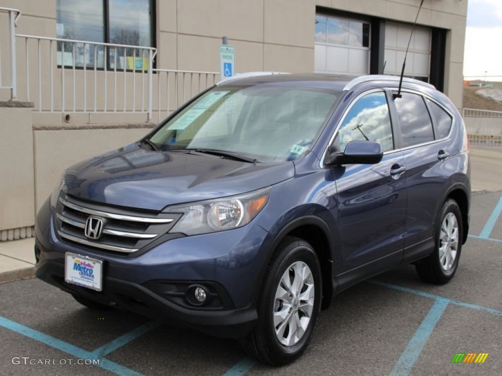 2012 CR-V EX-L 4WD - Twilight Blue Metallic / Gray photo #1