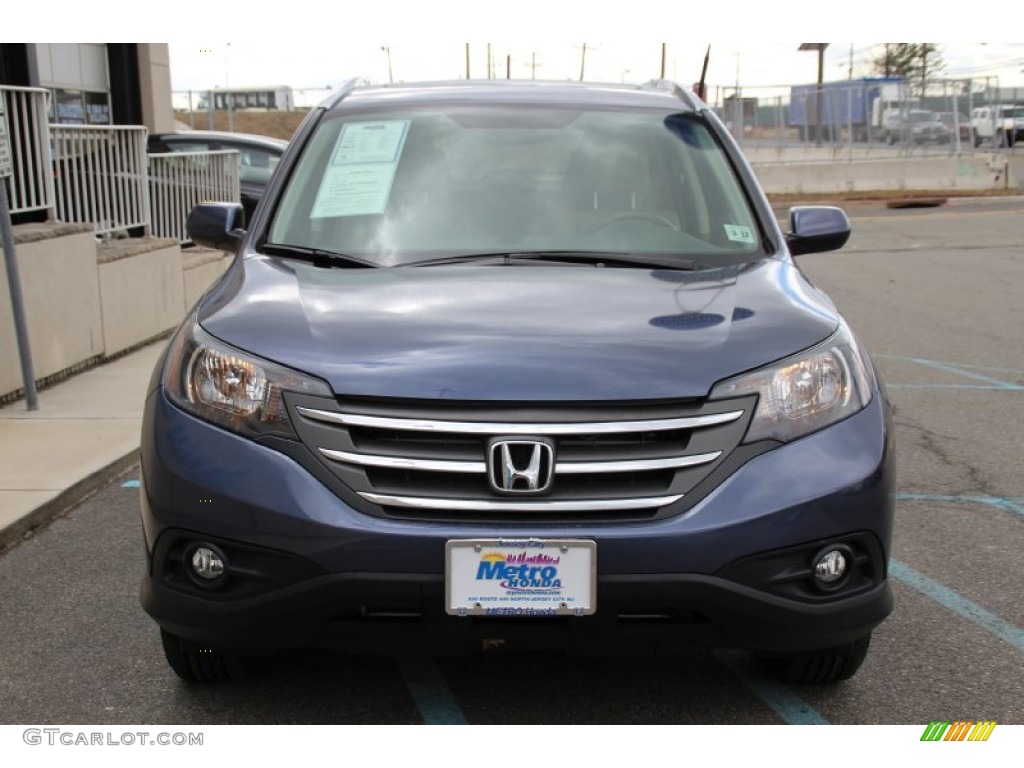 2012 CR-V EX-L 4WD - Twilight Blue Metallic / Gray photo #2