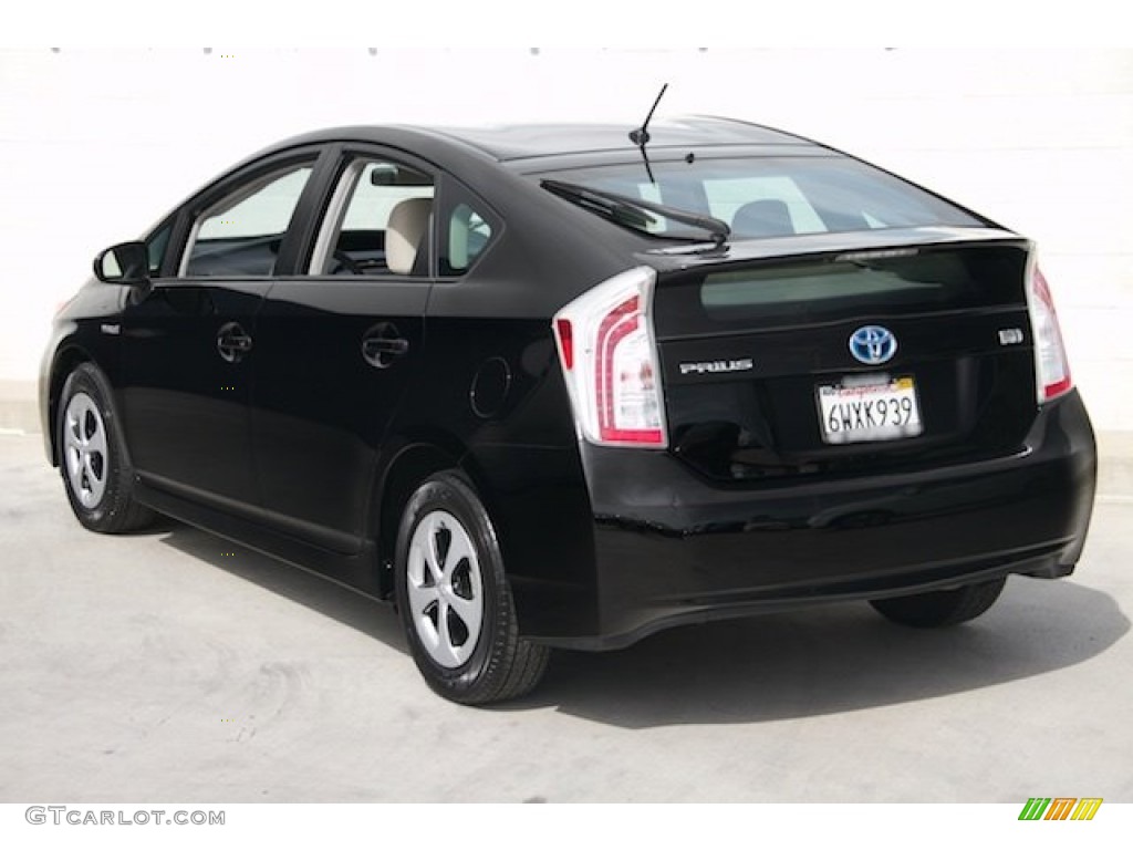2012 Prius 3rd Gen Two Hybrid - Black / Bisque photo #2