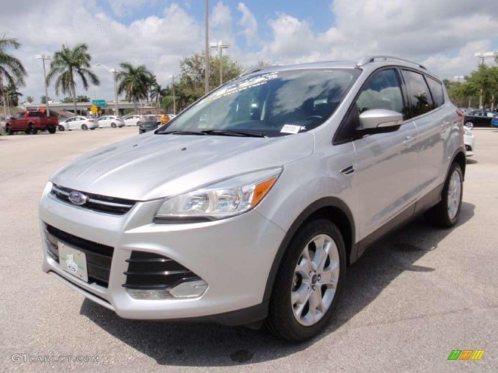 2014 Escape Titanium 1.6L EcoBoost - Ingot Silver / Medium Light Stone photo #13