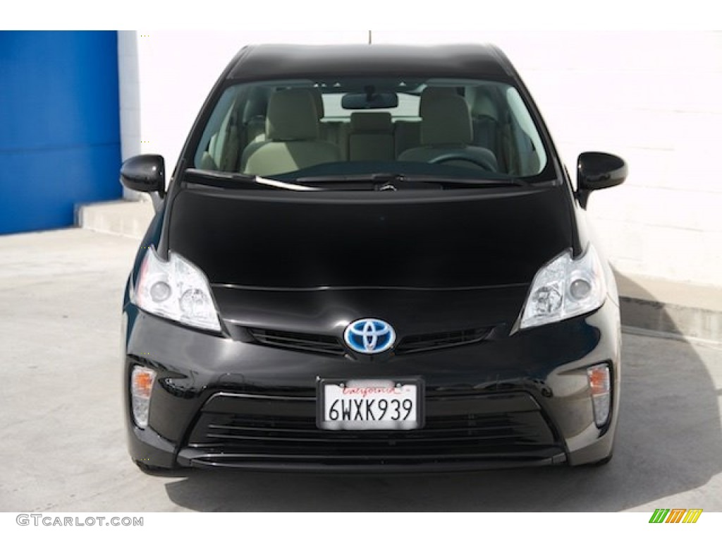 2012 Prius 3rd Gen Two Hybrid - Black / Bisque photo #7