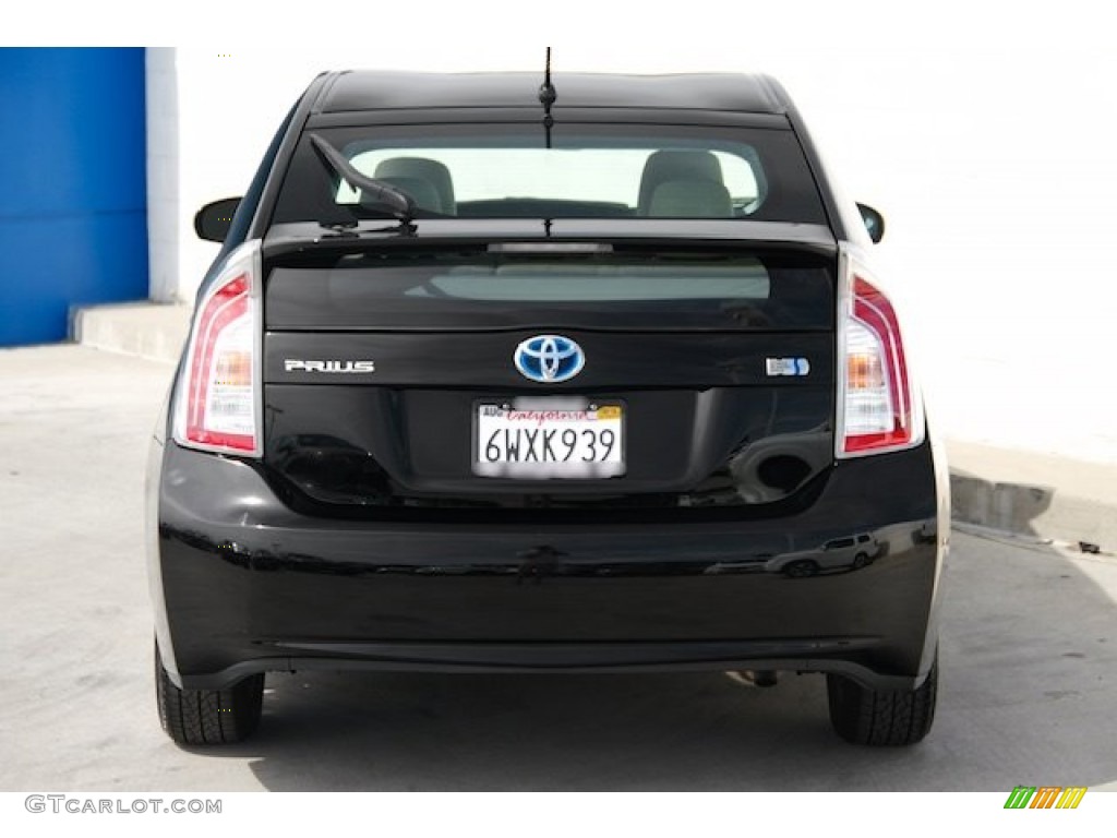 2012 Prius 3rd Gen Two Hybrid - Black / Bisque photo #9