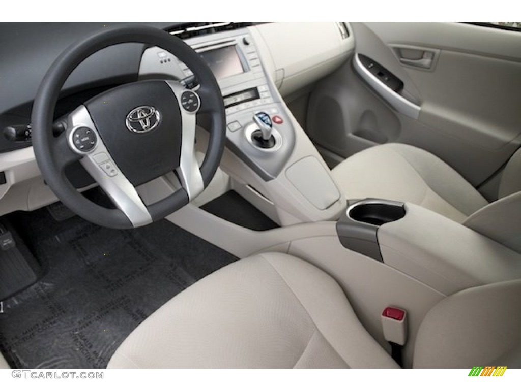 2012 Prius 3rd Gen Two Hybrid - Black / Bisque photo #11