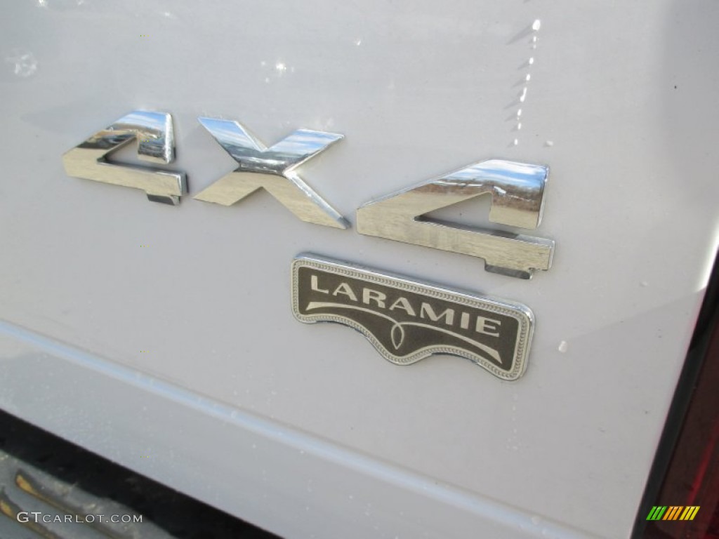 2009 Ram 3500 Laramie Quad Cab 4x4 Dually - Bright White / Medium Slate Gray photo #9