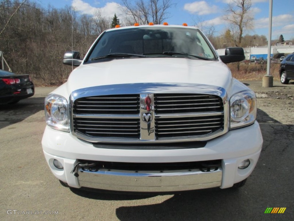 2009 Ram 3500 Laramie Quad Cab 4x4 Dually - Bright White / Medium Slate Gray photo #16