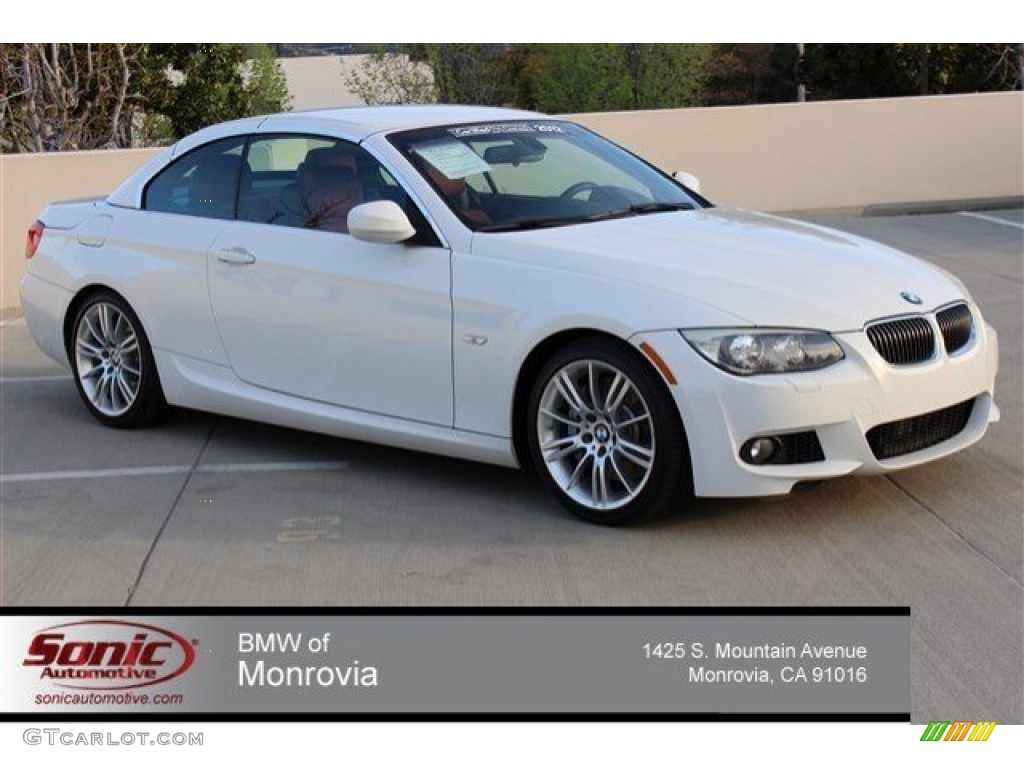 2012 3 Series 335i Convertible - Alpine White / Coral Red/Black photo #1