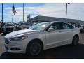 2015 White Platinum Metallic Ford Fusion Titanium  photo #3